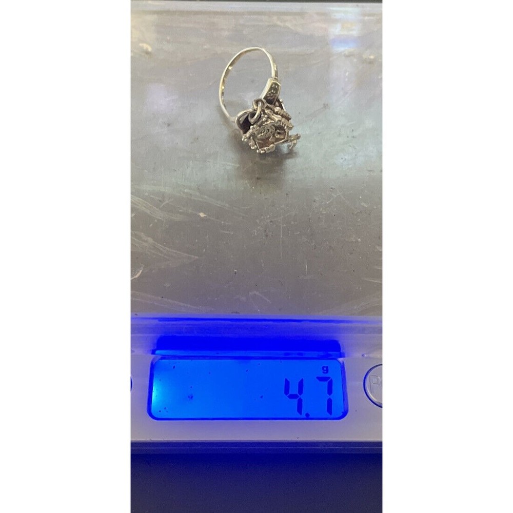 NF STERLING SILVER cuckoo clock  RING SIZE 7 925 FINE 4.5 Grams - Picture 5 of 5